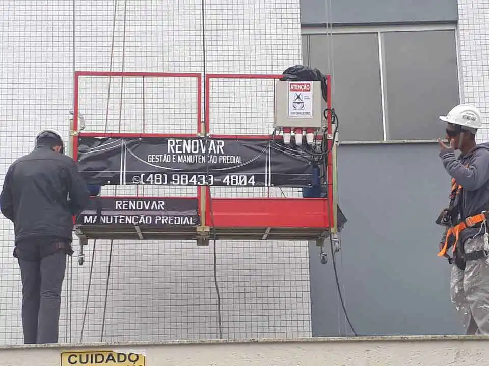 Pintura Predial com balancim Renovar Gestão Predial